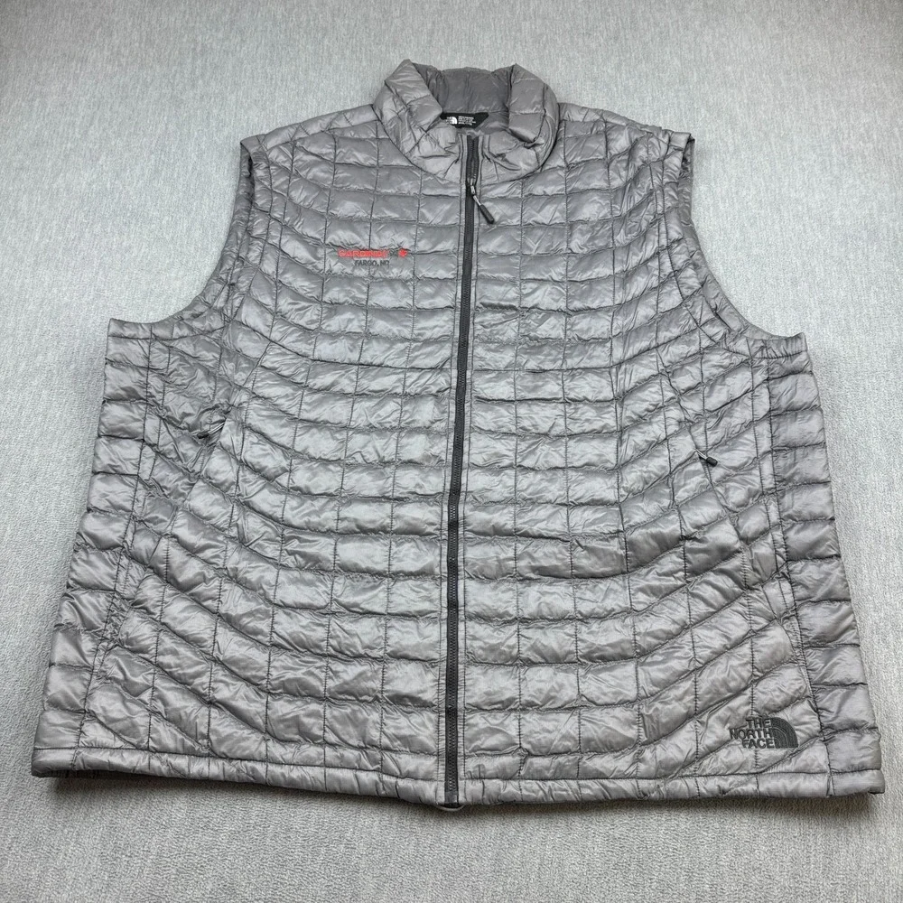 The North Face Vest Mens XXXL Silver Gray Thermoball‎ Trek Puffer Eco Insulated